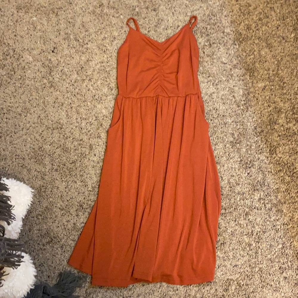Burnt orangey colored dress